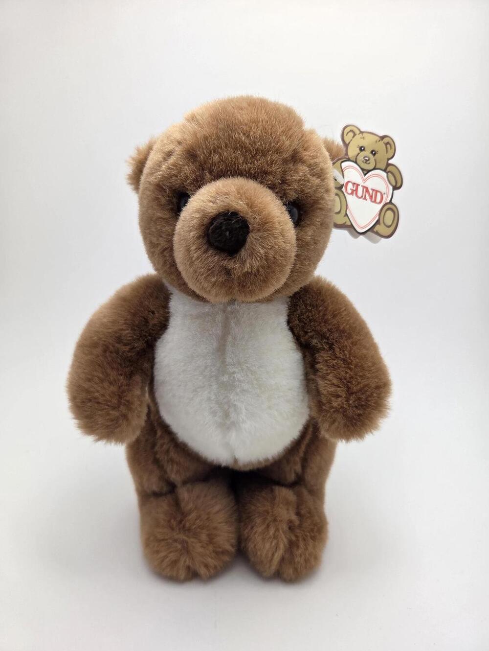 Gund "Honey Bunch" the Standing Brown Teddy Bear Plush 1991! (10 inch)